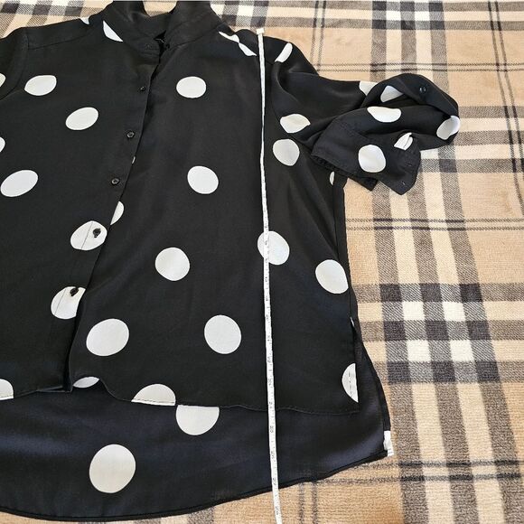 Black and White Polka Dot Women's Top - Picture 9 of 9